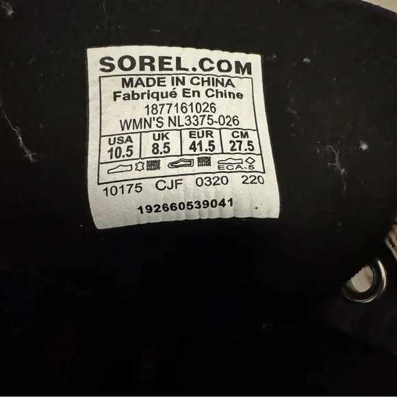 SOREL Lexie Hidden Wedge Waterproof Booties Black and Grey Women’s 10.5 - Picture 6 of 6